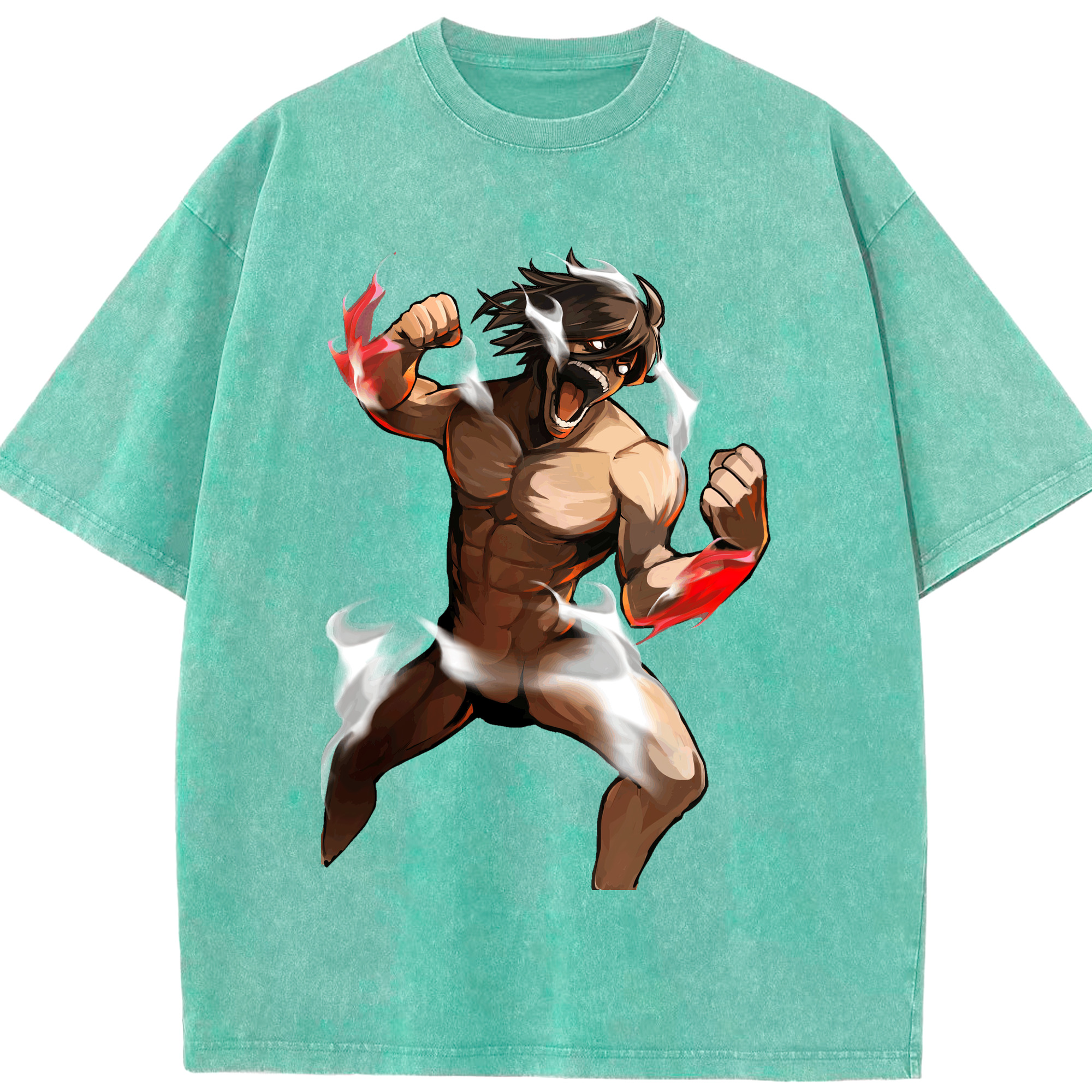 （画像用） 進撃の巨人 Attack on Titan 綿100% ヴィンテージ風 半袖Tシャツ（フロントプリント）